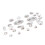 Mini Ceramic Dollhouse Tea Cup Set 12 pcs, 4.6cm, Decorative 4