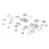Mini Ceramic Dollhouse Tea Cup Set 12 pcs, 4.6cm, Decorative 3