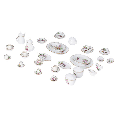 Mini Ceramic Dollhouse Tea Cup Set 12 pcs, 4.6cm, Decorative 2