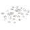 Mini Ceramic Dollhouse Tea Cup Set 12 pcs, 4.6cm, Decorative 11