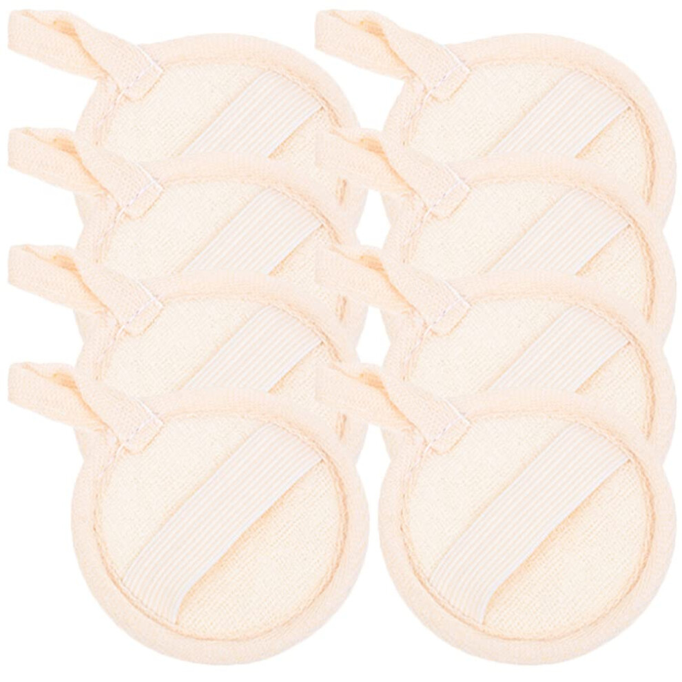 Loofah Exfoliating Pads 8pcs Natural Face and Body Scrubber Gentle Facial Cleansing for Smooth Skin