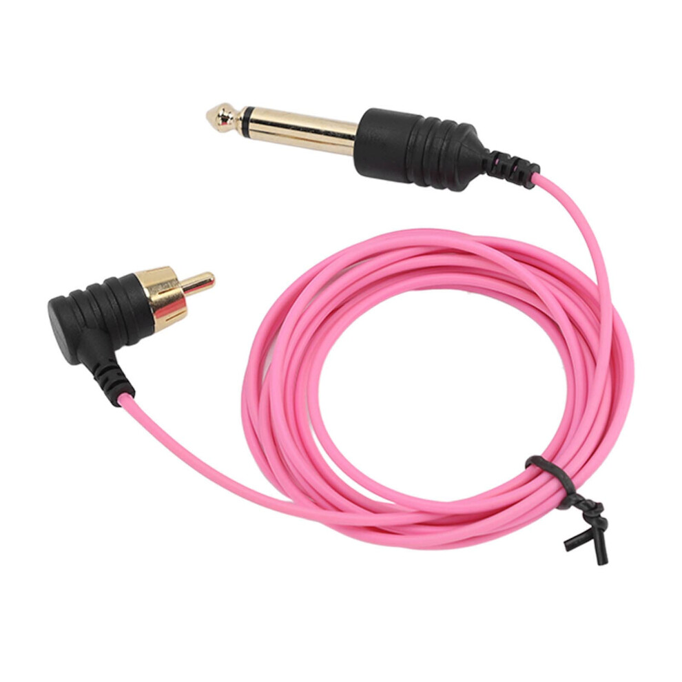 Tattoo Clip Cord with Bent Connector, 7ft Copper Core for Tattoo Machine, Durable Alloy Ends