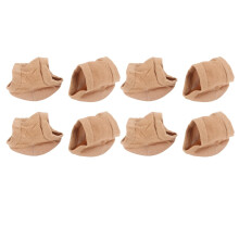Moisturizing Heel Socks with Deep Hydration Gel Lining, Toeless Sleeves for Cracked Heel , 4 Pairs Skin Color