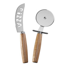 2 pcs Stainless Steel Pizza Cutter Wheel with Finger Guard, Rust Resistant Sharp Slicer for Kitchen