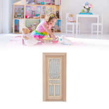 1:12 Scale Birch Doll House Screen Door Mini Natural Finish for DIY Projects