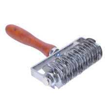 Pizza Cutter with Sharp Stainless Steel Blade and Ergonomic Wooden Handle for Bread Pie Pastry