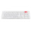 Wireless Keyboard Mouse Combo Featuring 2.4G Wireless Technology Plug And Play Multimedia Hot Keys Retro Design For Windows Computer Laptop - White 1