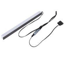 Sistema de iluminação sob armário com modos dinâmicos e dimerização contínua, com fita magnética para montagem rápida em cozinhas,