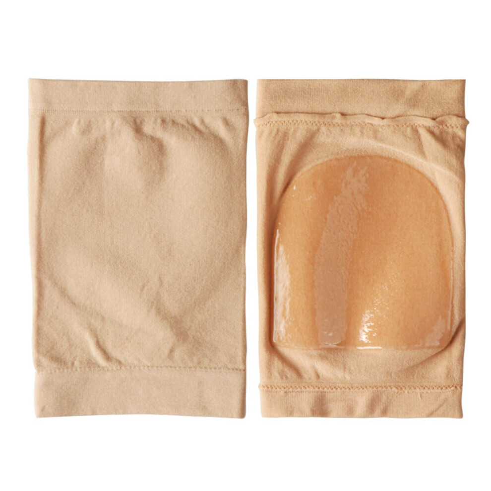 Heel Protectors Gel Heel Socks for Moisturizing Foot Care and Pain Relief, 2 Pairs Skin Color