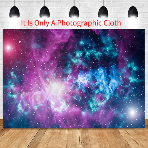 210cmx150cm Κοσμικός Πλανήτης Έναστρη Νύχτα Φωτογραφία Φόντο Ύφασμα Παιδικό 1
