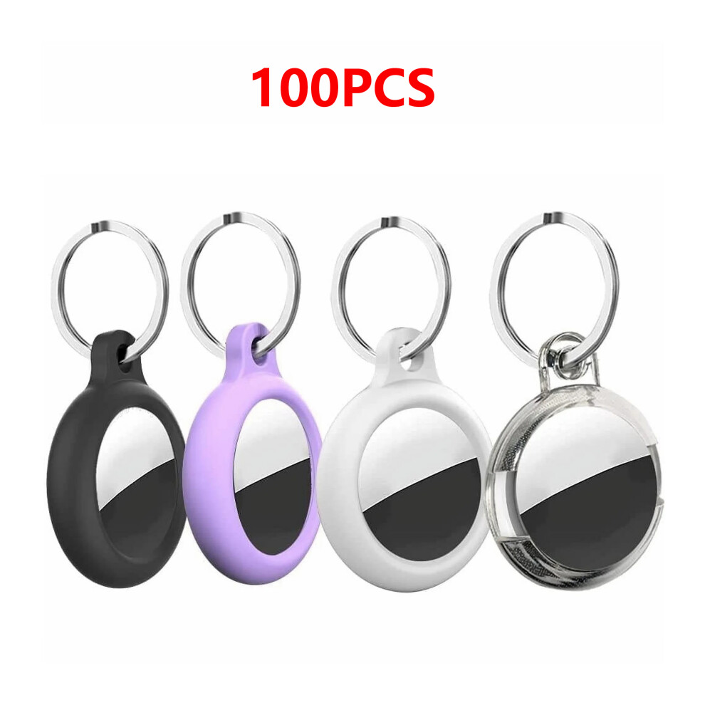 Sherry Silicone Airtag Holder Keychain, 4 Pack Black 9340258112027