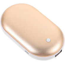 Handwarmer, duurzaam, eenvoudig op te laden, powerbank voor mobiele telefoons, 2 stuks, roze, geïmporteerd, luchtvaartaluminium, ABS.
