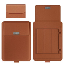 Duurzame laptoptas met magnetische sluiting en zachte microvezelvoering, inclusief standaardfunctie voor ergonomisch gebruik, universeel compatibel