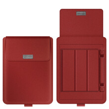 Duurzame laptoptas met magnetische sluiting en zachte microvezelvoering, inclusief standaardfunctie voor ergonomisch gebruik, universeel compatibel