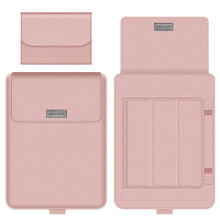 Strapazierfähige Laptoptasche mit Magnetverschluss, weichem Mikrofaser-Innenfutter, Standfunktion für ergonomische Nutzung, universell kompatibel