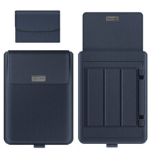 Duurzame laptoptas met magnetische sluiting en zachte microvezelvoering, inclusief standaardfunctie voor ergonomisch gebruik, universeel compatibel
