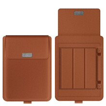 Duurzame laptoptas met magnetische sluiting en zachte microvezelvoering, inclusief standaardfunctie voor ergonomisch gebruik, universeel compatibel