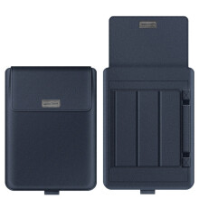 Duurzame laptoptas met magnetische sluiting en zachte microvezelvoering, inclusief standaardfunctie voor ergonomisch gebruik, universeel compatibel