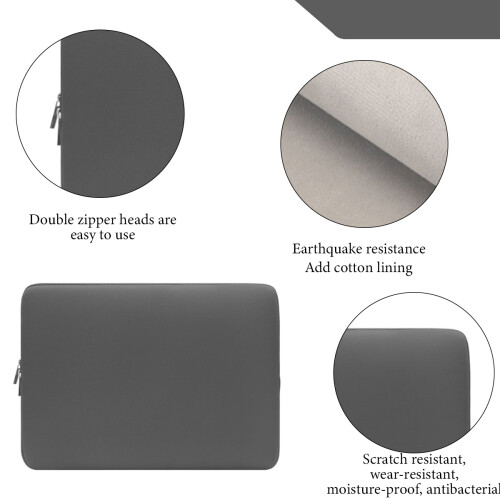 Capa protetora para notebook de 11 a 15,6 polegadas, com compartimento interno e design acolchoado e espesso. Possui fecho duplo M. 1