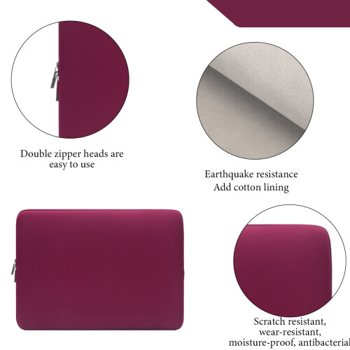 Capa protetora para notebook de 11 a 15,6 polegadas, com compartimento interno e design acolchoado e espesso. Possui fecho duplo M. 1