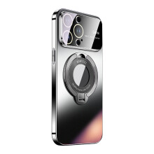 Magnetische Handyhülle mit großem Sichtfenster, unsichtbarem Ständer und mattierter Oberfläche für iPhone 14 Pro Max und iPhone 13, robust und