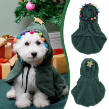 Jacenvly nieuwe kerstdecoraties, buitencape, Britse korthaarloze winterkleding, geschikt voor kerstboom, eland huisdier sjaal