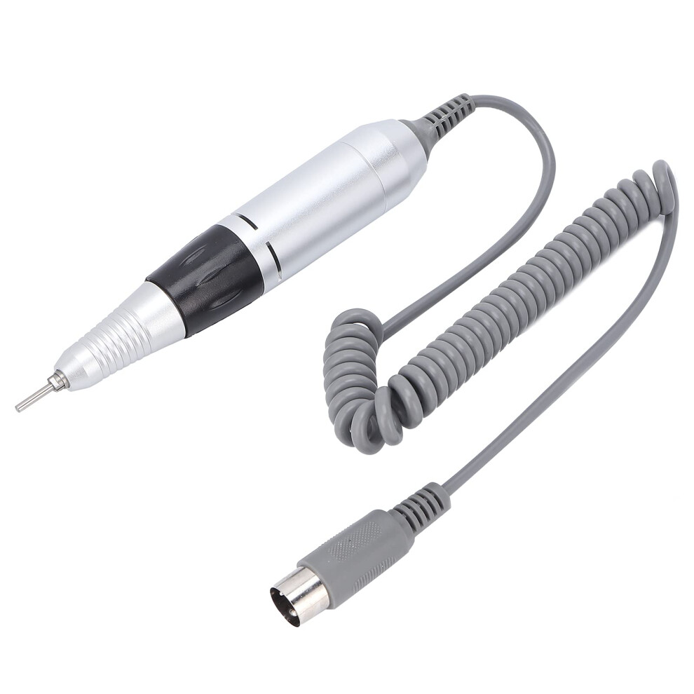 Black Electric Nail Drill Handpiece With Low Vibration Control And Quick Bit Change For Salon And Home