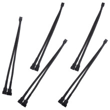 Cable de extensión para ventilador, 5 adaptadores, cable convertidor 1 a 2 para ventiladores de refrigeración de computadora, aislamiento de PVC.