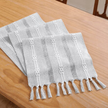 Begine Banner Flags Clearance, Hollow Striped Table Runner-Gray33*180 ( Size Included Lace),1Table Runner