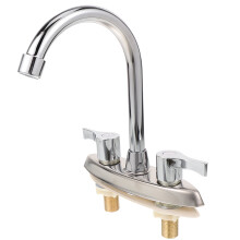 Qumonin Küchenarmatur aus Edelstahl, silberfarben, 10,61 Zoll x 7,86 Zoll x 6,48 Zoll
