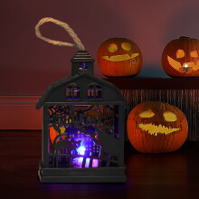 Halloween-koristeiden alennettu hinta: Haamu-, luuranko- ja kurpitsa-LED-valot, yhteensopivat kauhuaiheisten rekvisiittojen kanssa (8 * 3,8 * 11 cm)
