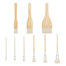 9-teiliges Keramikpinsel-Set, Glasurpinsel für Töpferwaren, Wollpinsel in verschiedenen Formen mit Holzgriff für Künstler