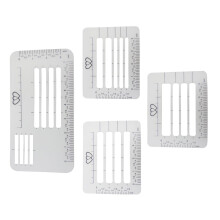 Tssuoun 5 Sets Envelope Template Neat Portable Unique Design Different Choices Convenient Long-term Use Easy to Clean Wedding Stencils