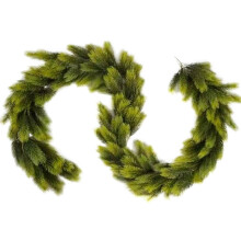 Imréiteach Growsl! Garland Sneachta Fíor 6ft le Soilse, Glasraí Saorga le haghaidh Laistigh/Lasmuigh, Ag luí le Maisiúcháin Crann Nollag