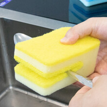 Jacenvly U-Shaped Big Mouth Chopper Dishwashing Sponge, Double Sided Kitchen Wipes, Large Suction & Lightweight, Pack of 3