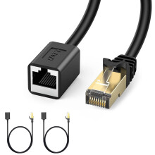 Ethernet-förlängningskabel (2-pack), Cat6 Ethernet-förlängningskabeladapter (90 cm) Stöder Cat6 / Cat5e / Cat5