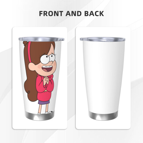 Gravity Falls20oz Tumbler, Κούπα ταξιδιού καφέ με μόνωση κενού από ανοξείδωτο ατσάλι, Κούπα 2