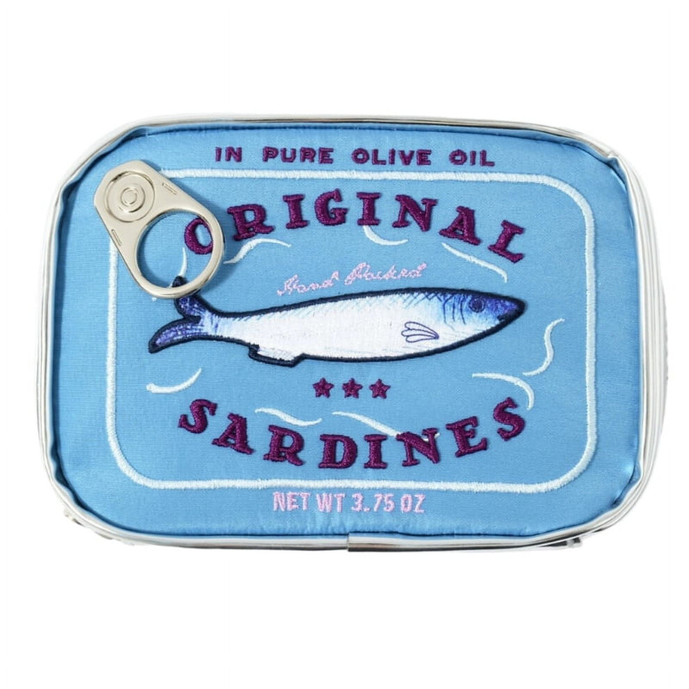 Milue Cosmetic Bag Makeup Bag Cute Canned Sardines Shaped Cosmetic Bag Toiletry Bag Clutch Organizer for Women Girl Portable