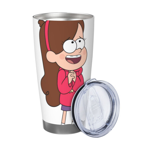 Gravity Falls20oz Tumbler, Κούπα ταξιδιού καφέ με μόνωση κενού από ανοξείδωτο ατσάλι, Κούπα 1