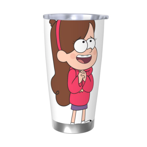 Gravity Falls20oz Tumbler, Κούπα ταξιδιού καφέ με μόνωση κενού από ανοξείδωτο ατσάλι, Κούπα