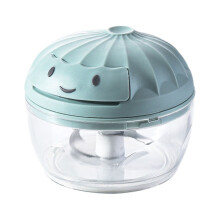 Manual Garlic Masher - Detachable, Transparent, Food Grade, Safe, High Efficiency Garlic Mincer with Container - Kitchen Onion Cutter for Quick Prep