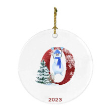 GAZHEK Kerstdecoratie onder de $5, Acryl hanger met sneeuwpop van 26 letters - Compatibel met kamerdecoratie en autoaccessoires van 2023