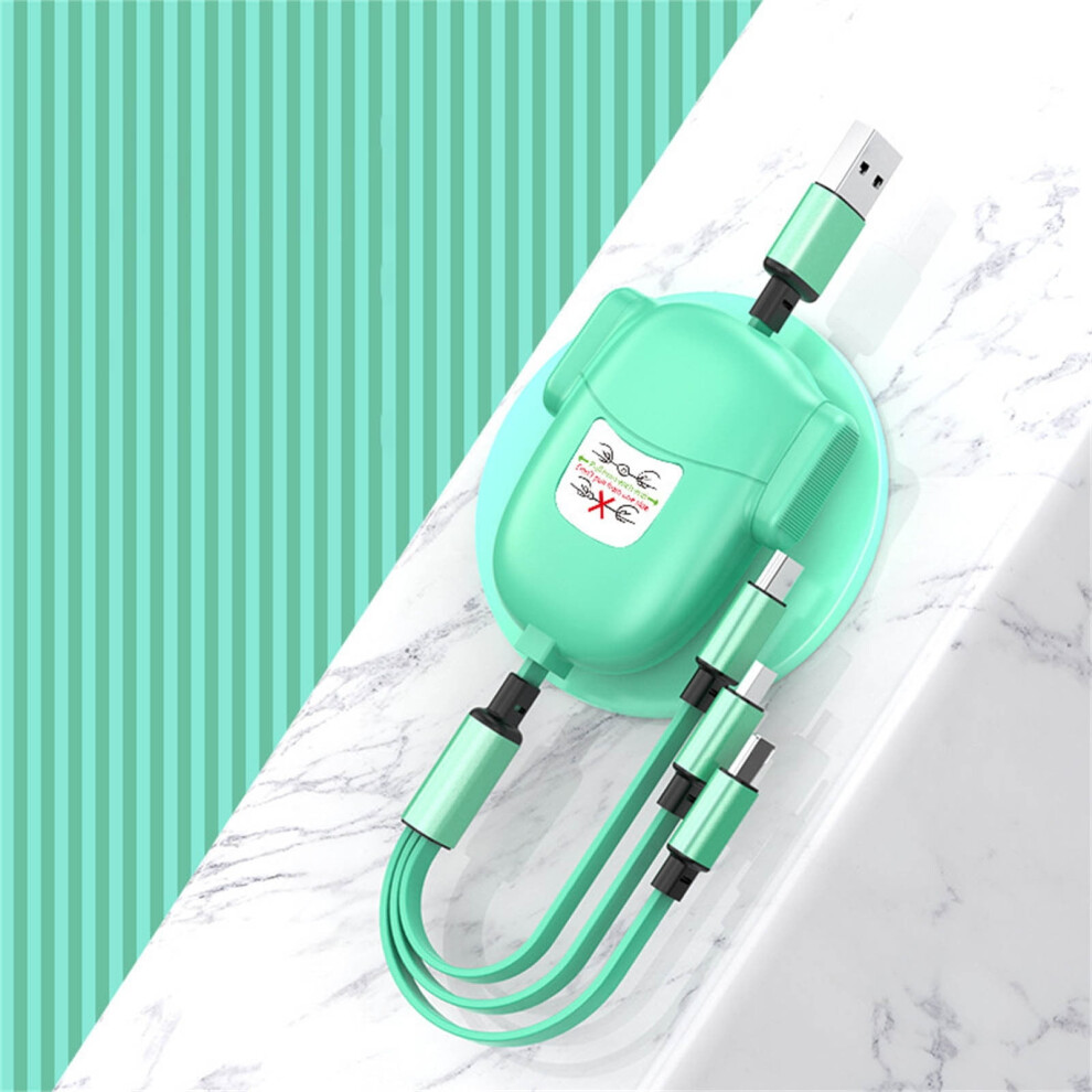 Four Gear Retractable 3-In-1 Usb Cable Compatible With Type C/Micro Usb/Ios, Universal Fast Charging Data Line, Max 105Cm 9773935844063