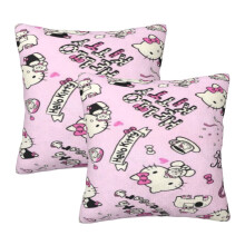 Hello Kitty pudebetræk, pakke med 2 pudebetræk til sovesofa i stuen 54 x 54 cm