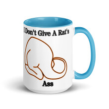 Kubek „I Don't Give A Rat's Ass” (niebieski, 15 uncji)