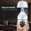 Security Camera Light Bulb Motion Detection WiFi IP Camera White 8