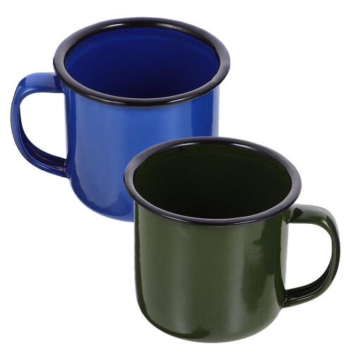Youliang2 stk. campingblikkkopper vintage kaffekopper 1