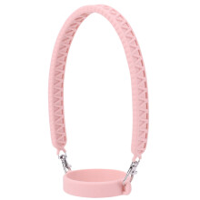 Silikon vannflaskehåndtak passer til de fleste 8-40oz flasker for Stanley Cup (rosa) utendørs campingverktøy