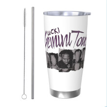 Lucki20oz Tumbler, rustfritt stål vakuumisolert kaffekrus, kaffekrus reisekrus med lokk termokopp for utendørs bruk
