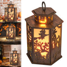 Luzes noturnas decorativas de Halloween para pendurar, velas, lanternas eletrônicas, castelo de vento em formato de abóbora, acessórios de festa e